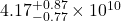 4.17^{+0.87}_{-0.77} \times 10^{10}