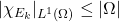 |\chi_{E_k}|_{L^1(\Omega)} \leq |\Omega|
