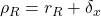 \rho_R = r_R + \delta_x