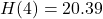 H(4) = 20.39