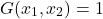 \begin{equation*} G(x_1,x_2) = 1 \end{equation*}