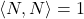 \langle N,N \rangle = 1