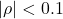 |\rho| < 0.1
