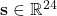 \mathbf{s} \in \mathbb{R}^{24}