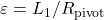 \varepsilon = L_1/R_{\mathrm{pivot}}