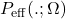 P_{\mathrm{eff}}(.; \Omega)