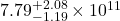 7.79^{+2.08}_{-1.19} \times 10^{11}