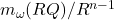 m_\omega(RQ)/R^{n-1}
