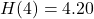 H(4) = 4.20