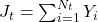 Rendered by QuickLaTeX.com J_t = \sum_{i=1}^{N_t} Y_i