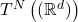 T^N\left((\mathbb{R}^d)\right)