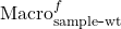 \mathrm{Macro}_{\mathrm{sample\mbox{-}wt}}^{f}