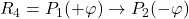 R_4 = P_1(+\varphi) \rightarrow P_2(-\varphi)