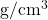 \mathrm{g/cm^3}
