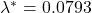 \lambda^* = 0.0793