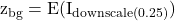 \begin{equation*}\mathrm{z_{bg} = E(I_{downscale(0.25)})}\end{equation*}