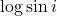 \log\sin i