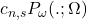c_{n,s} P_\omega(.;\Omega)