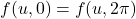 f(u,0)=f(u,2\pi)