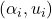 (\alpha_i,u_i)