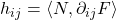 h_{ij}=\left\langle N,\partial_{ij}F \right\rangle