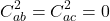 \begin{equation*}C_{ab}^2 = C_{ac}^2 = 0\end{equation*}
