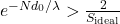 e^{-Nd_0/\lambda}>\frac{2}{S_{\text{ideal}}}