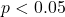 p < 0.05