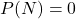 P(N) = 0