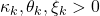 \kappa_k, \theta_k, \xi_k > 0
