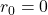 r_0 = 0