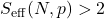 S_{\mathrm{eff}}(N,p)>2