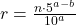 r = \frac{n \cdot 5^{a-b}}{10^a}
