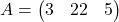 A=\begin{pmatrix}3 & 2 2 & 5\end{pmatrix}