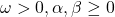 Rendered by QuickLaTeX.com \omega > 0, \; \alpha, \beta \ge 0