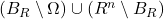 (B_R \setminus \Omega) \cup ({R}^n \setminus B_R)