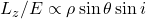 L_z/E \propto \rho\sin\theta\sin i