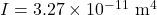I = 3.27\times10^{-11}\ \text{m}^4
