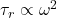 \tau_r \propto \omega^{2}