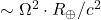 \sim\Omega^2 \cdot R_{\oplus}/c^2