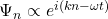 \Psi_n \propto e^{i(k n-\omega t)}