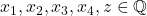 x_1,x_2,x_3,x_4,z\in\mathbb{Q}
