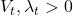V_t, \lambda_t > 0