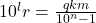 10^l r = \frac{qkm}{10^n-1}