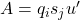 A = q_i s_j u'