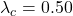 \lambda_c = 0.50