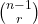 \binom{n-1}{r}