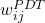 w_{ij}^{PDT}