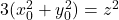 3(x_0^2 + y_0^2) = z^2