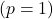 (p=1)